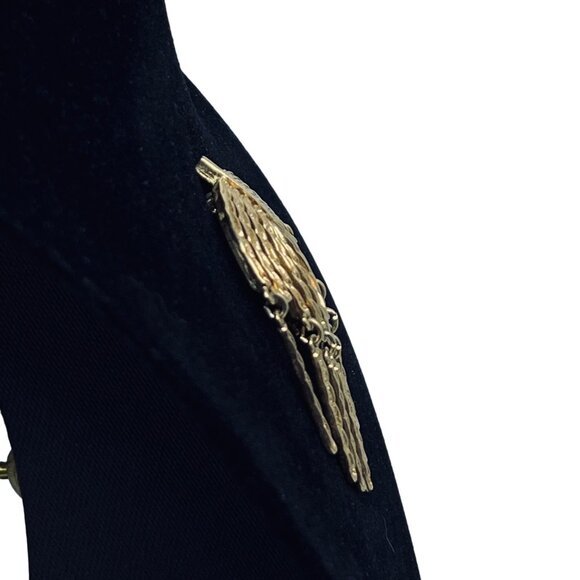 Sarah Coventry Gold Tone Willow Brooch With Dangling Fringe Signed (5475) - Picture 3 of 7